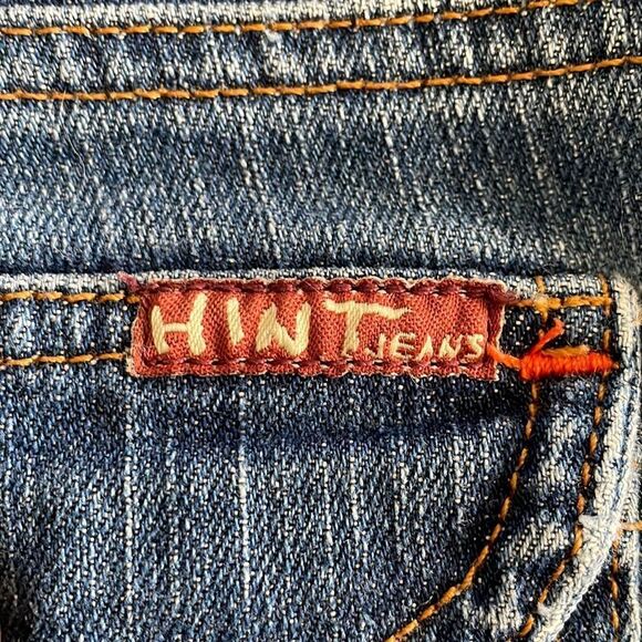 Hint Jeans Vintage Wide Leg Cropped Flare Denim Medium Wash Size 3 - Picture 5 of 14